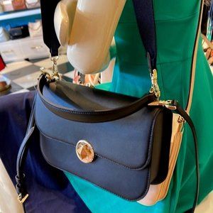 Kate Spade Flap Crossbody Smooth Leather Black